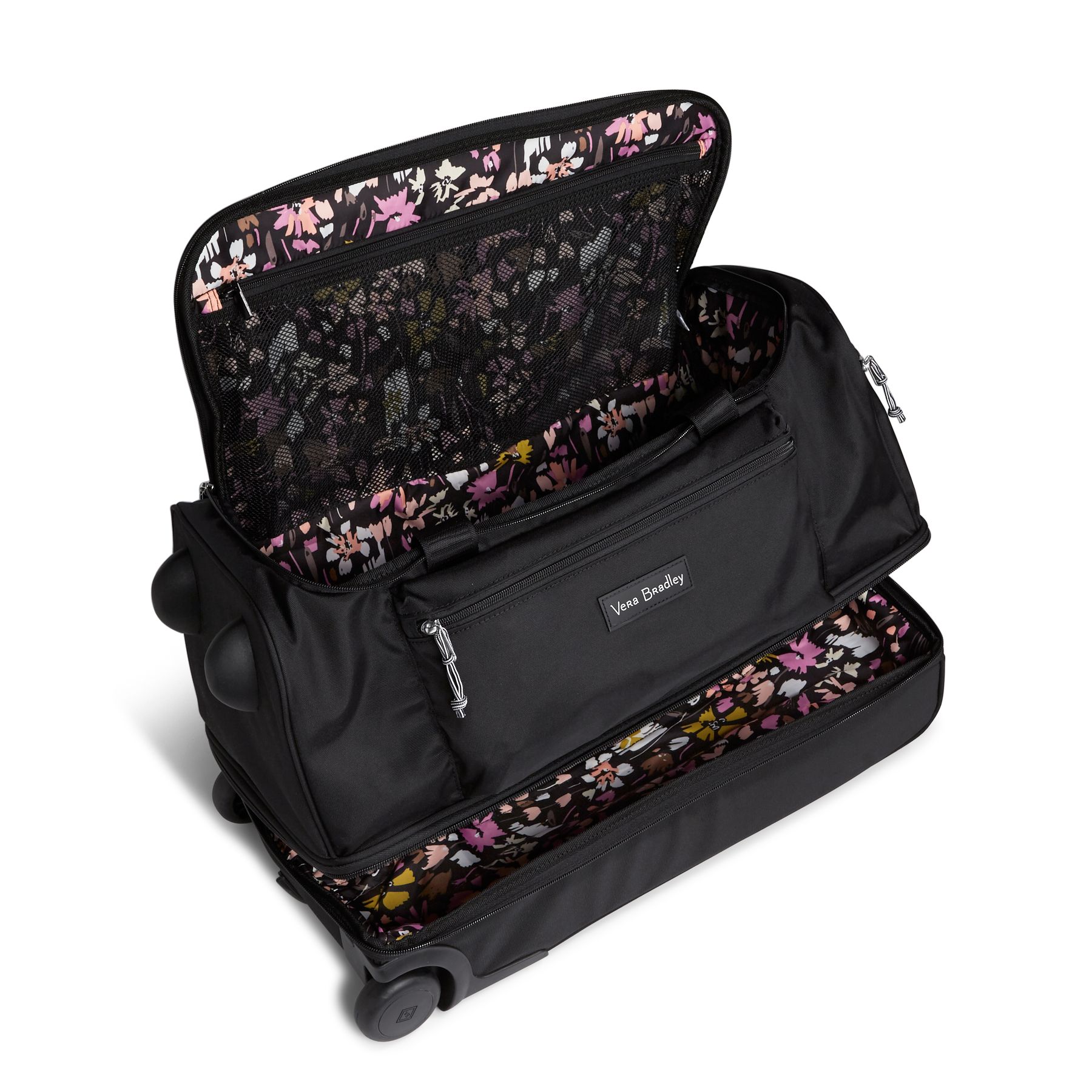 vera bradley lighten up foldable rolling duffel